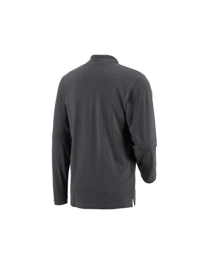 Trička, svetry & košile: e.s. Longsleeve-Polo tričko cotton Pocket + antracit 3