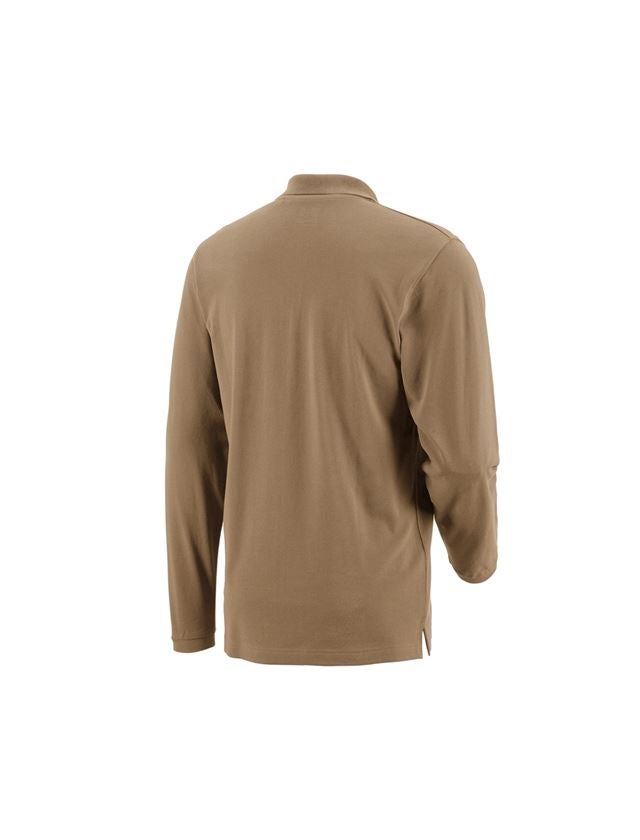 Truhlář / Stolař: e.s. Longsleeve-Polo tričko cotton Pocket + khaki 1