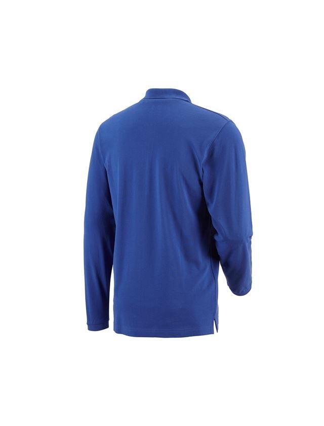 Trička, svetry & košile: e.s. Longsleeve-Polo tričko cotton Pocket + modrá chrpa 1