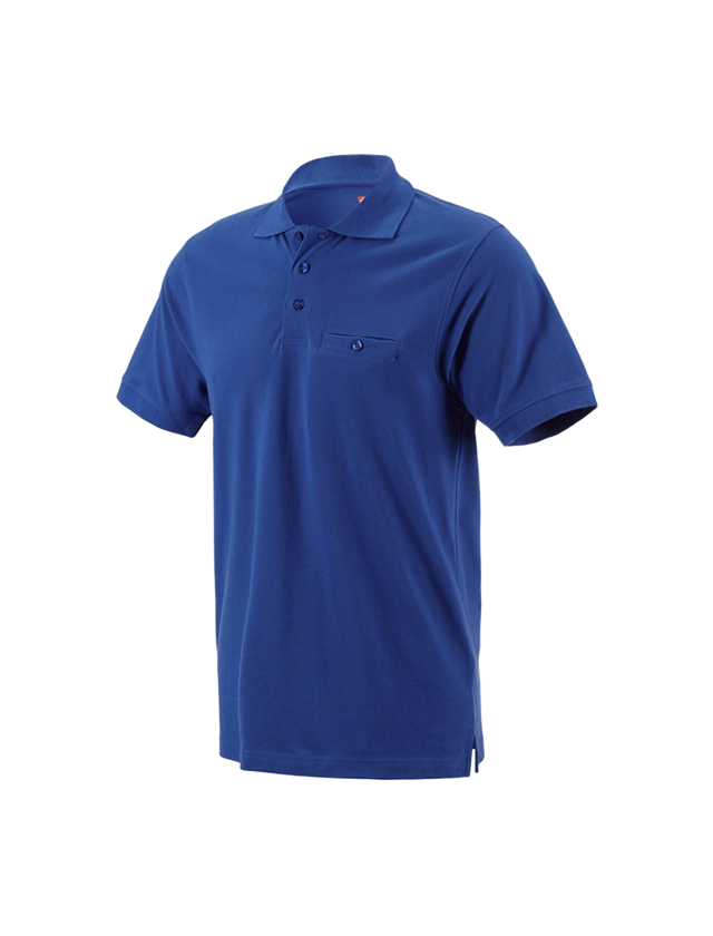 Témata: e.s. Polo-Tričko cotton Pocket + modrá chrpa