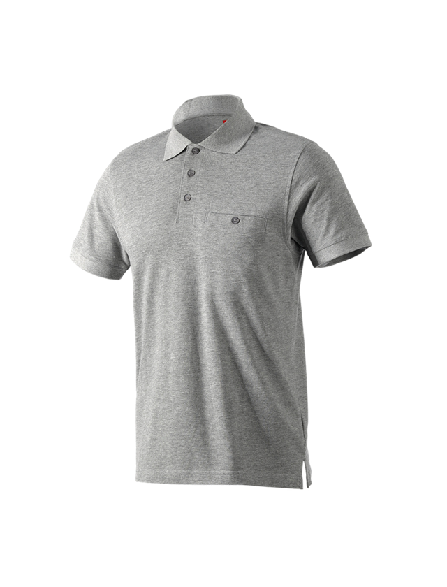 Trička, svetry & košile: e.s. Polo-Tričko cotton Pocket + šedý melír