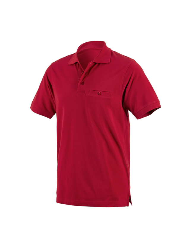 Témata: e.s. Polo-Tričko cotton Pocket + červená