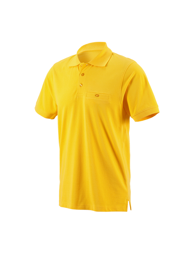 Témata: e.s. Polo-Tričko cotton Pocket + žlutá