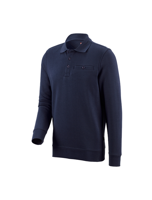 Trička, svetry & košile: e.s. Mikina poly cotton Pocket + tmavomodrá