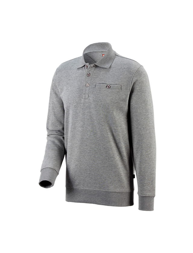 Trička, svetry & košile: e.s. Mikina poly cotton Pocket + šedý melír