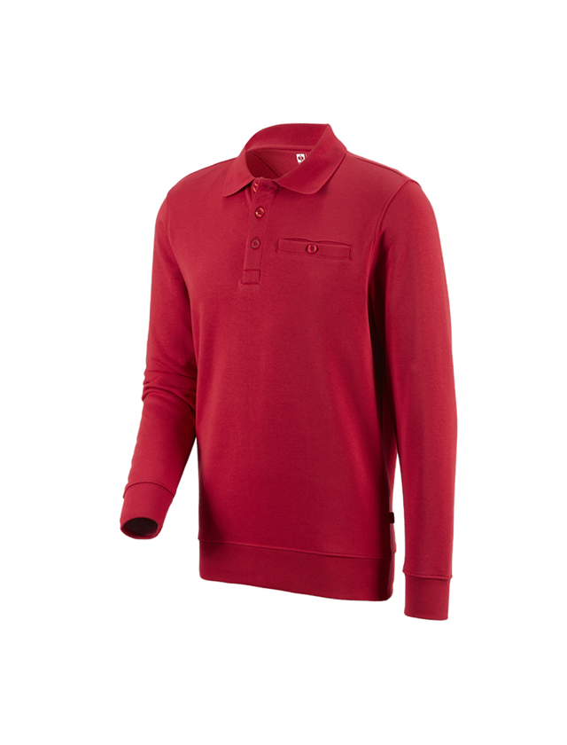 Trička, svetry & košile: e.s. Mikina poly cotton Pocket + červená