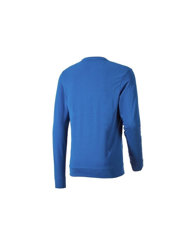 Trička, svetry & košile: e.s. triko s dlouhým rukávem cotton stretch + enciánově modrá 1