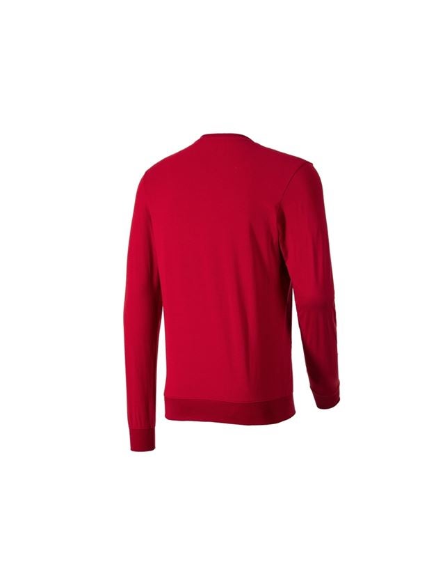 Trička, svetry & košile: e.s. triko s dlouhým rukávem cotton stretch + ohnivě červená 1