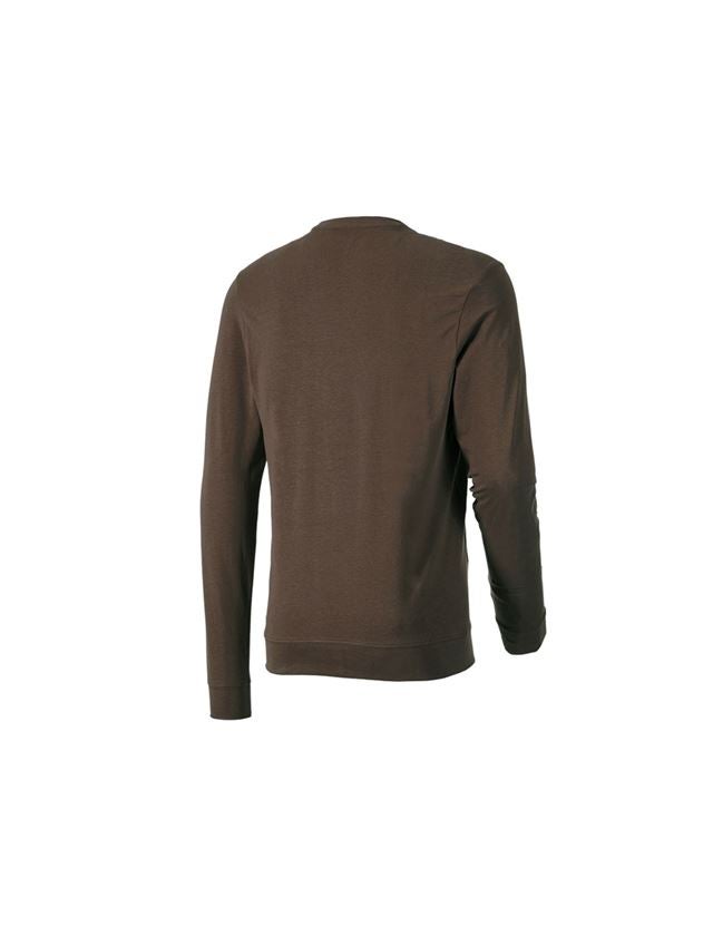 Trička, svetry & košile: e.s. triko s dlouhým rukávem cotton stretch + kaštan 1