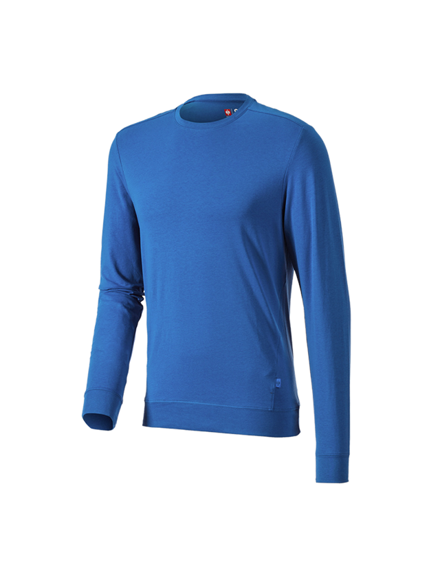 Trička, svetry & košile: e.s. triko s dlouhým rukávem cotton stretch + enciánově modrá