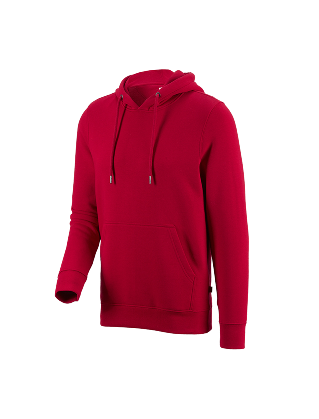 Trička, svetry & košile: e.s. Mikina s kapucí poly cotton + ohnivě červená