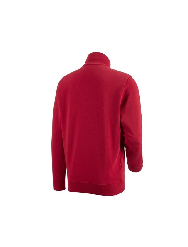 Trička, svetry & košile: e.s. ZIP-Mikina poly cotton + červená 1