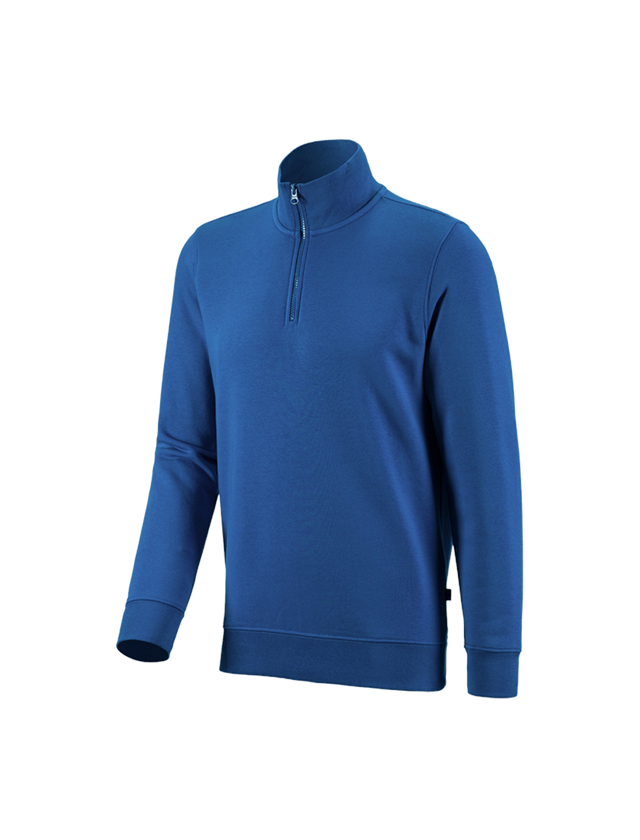 Trička, svetry & košile: e.s. ZIP-Mikina poly cotton + enciánově modrá