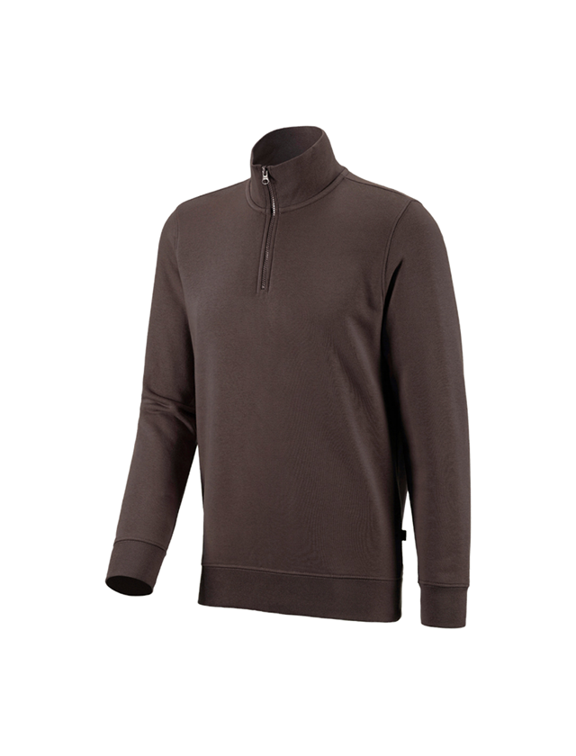 Trička, svetry & košile: e.s. ZIP-Mikina poly cotton + kaštan 2