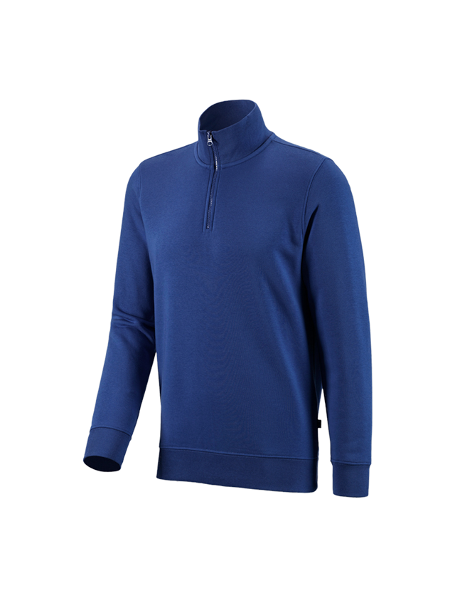 Trička, svetry & košile: e.s. ZIP-Mikina poly cotton + modrá chrpa