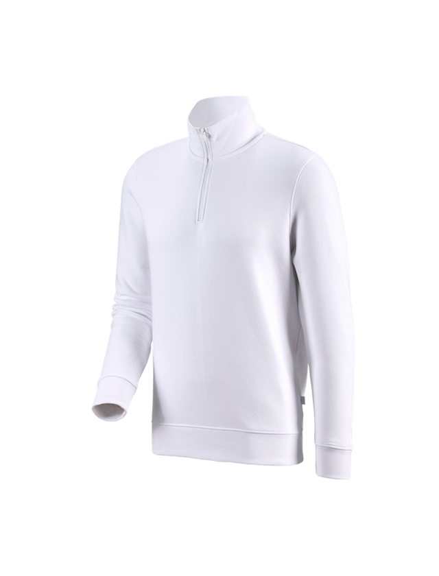 Trička, svetry & košile: e.s. ZIP-Mikina poly cotton + bílá