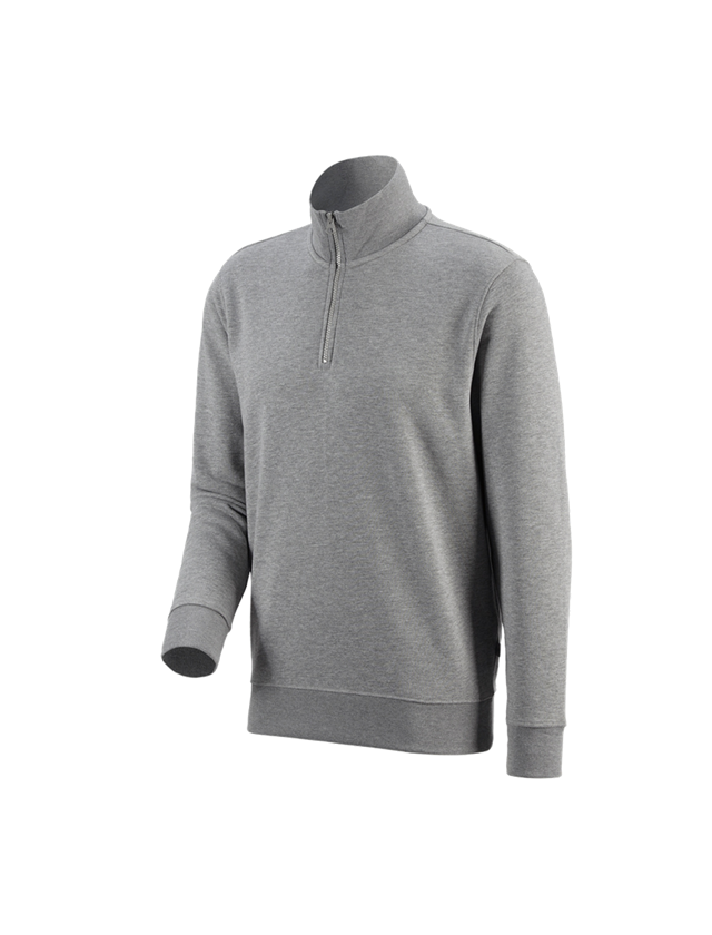 Trička, svetry & košile: e.s. ZIP-Mikina poly cotton + šedý melír 1