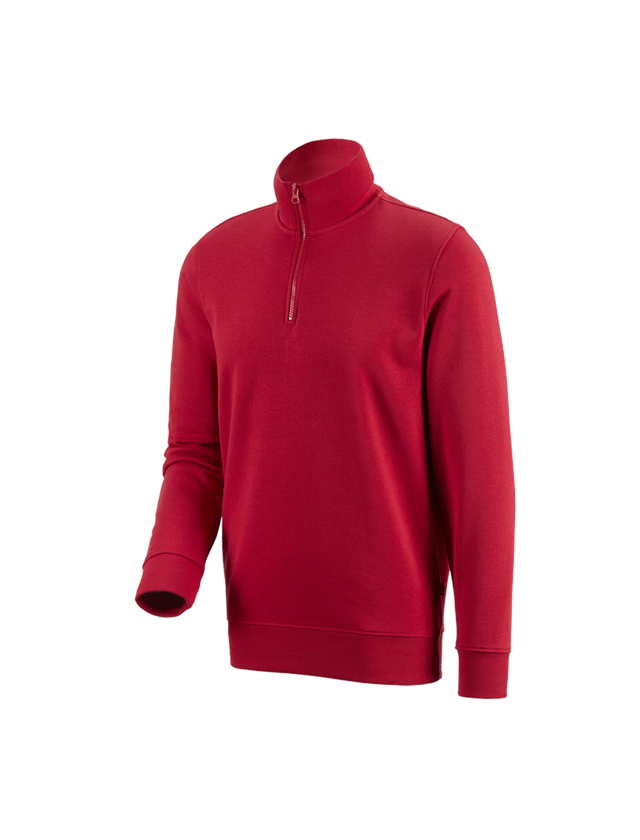 Trička, svetry & košile: e.s. ZIP-Mikina poly cotton + červená