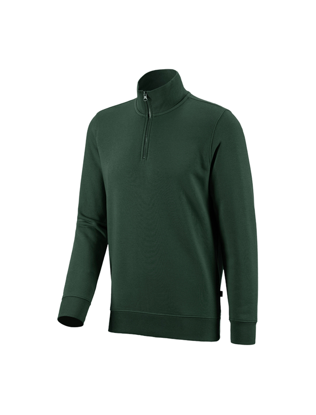 Trička, svetry & košile: e.s. ZIP-Mikina poly cotton + zelená