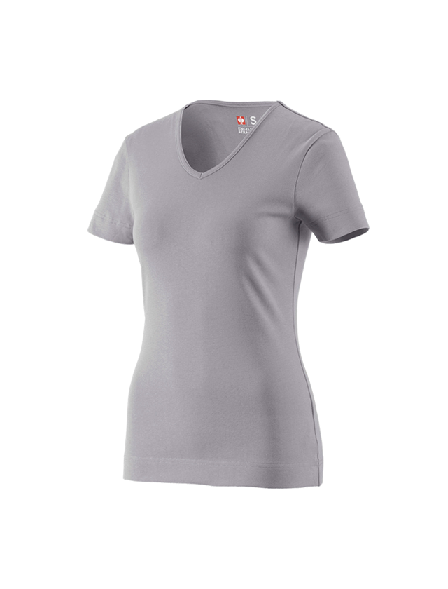 Trička | Svetry | Košile: e.s. Tričko cotton V-Neck, dámské + platinová