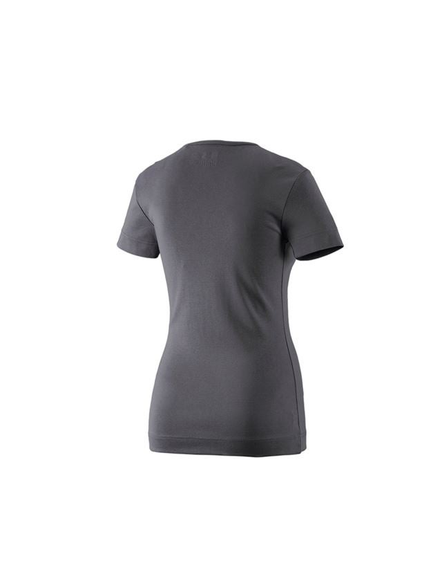 Trička | Svetry | Košile: e.s. Tričko cotton V-Neck, dámské + antracit 1
