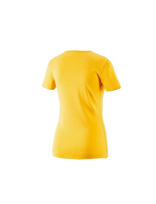 Trička | Svetry | Košile: e.s. Tričko cotton V-Neck, dámské + žlutá 1