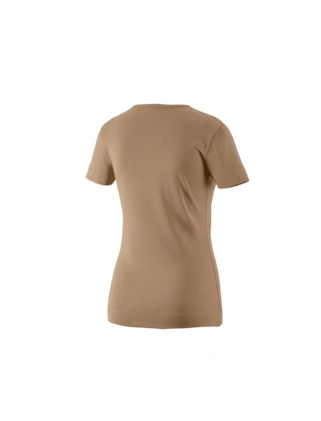 Trička | Svetry | Košile: e.s. Tričko cotton V-Neck, dámské + khaki 1
