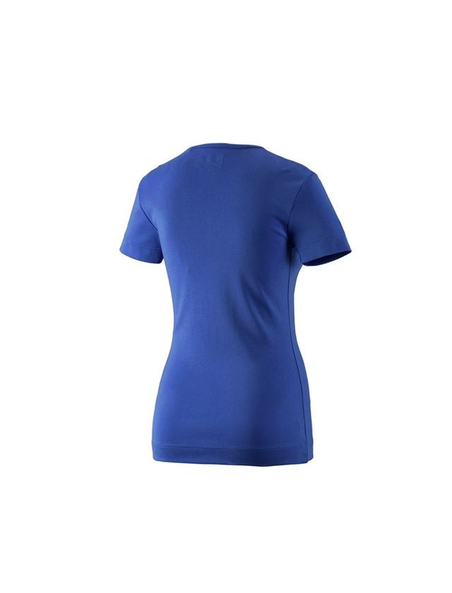 Trička | Svetry | Košile: e.s. Tričko cotton V-Neck, dámské + modrá chrpa 1