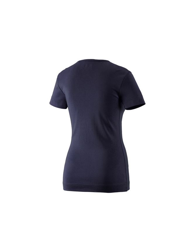 Trička | Svetry | Košile: e.s. Tričko cotton V-Neck, dámské + tmavomodrá 1