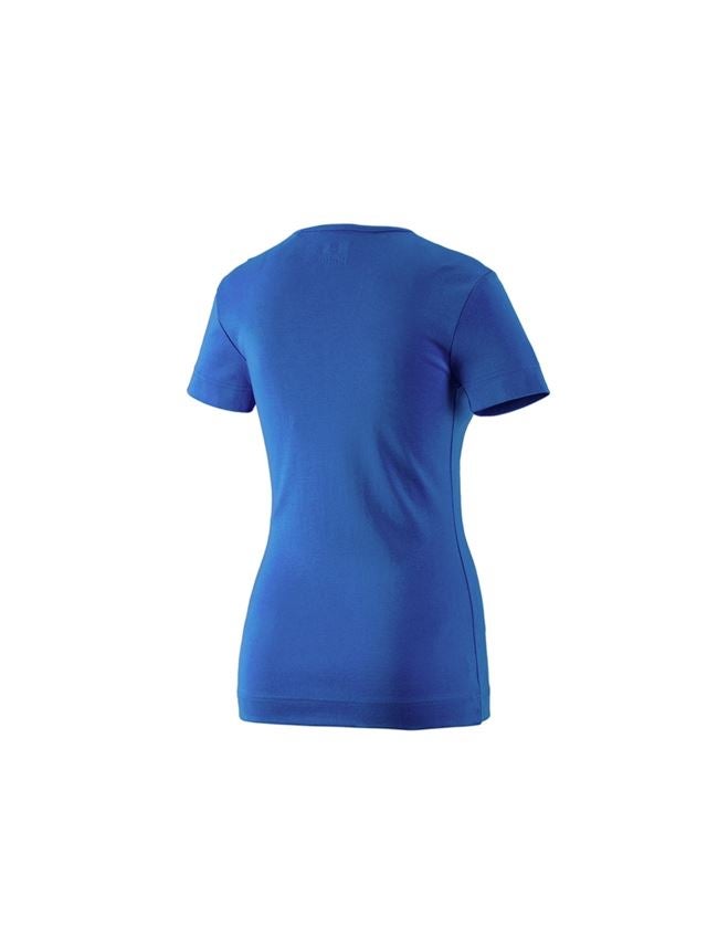 Témata: e.s. Tričko cotton V-Neck, dámské + enciánově modrá 1