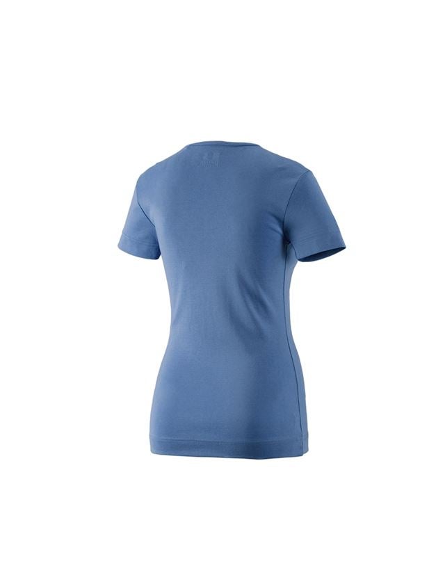 Trička | Svetry | Košile: e.s. Tričko cotton V-Neck, dámské + kobalt 1