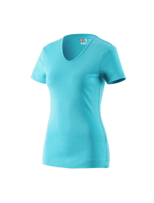 Trička | Svetry | Košile: e.s. Tričko cotton V-Neck, dámské + modrá capri 2