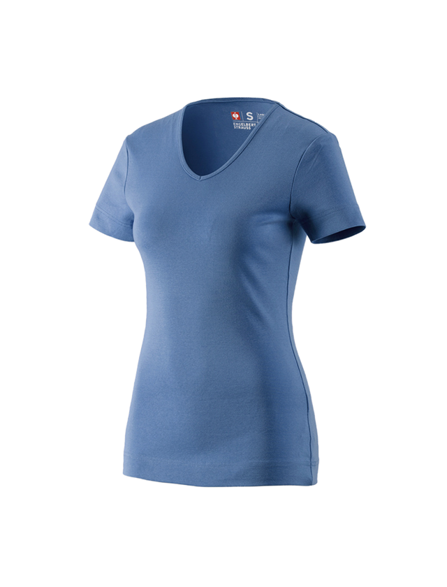 Trička | Svetry | Košile: e.s. Tričko cotton V-Neck, dámské + kobalt