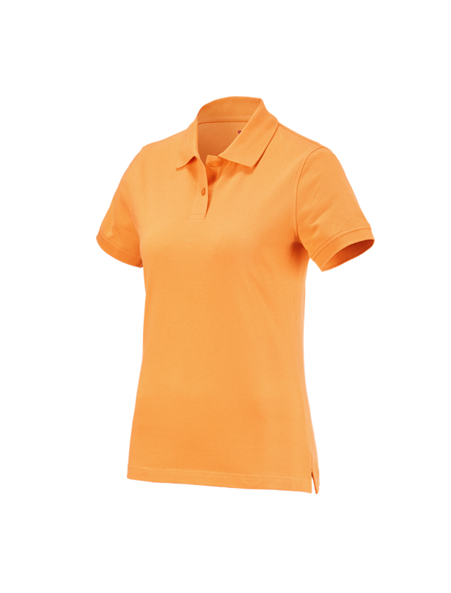 Trička | Svetry | Košile: e.s. Polo-Tričko cotton, dámské + světle oranžová