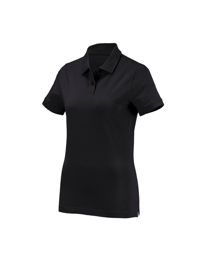 Trička | Svetry | Košile: e.s. Polo-Tričko cotton, dámské + černá