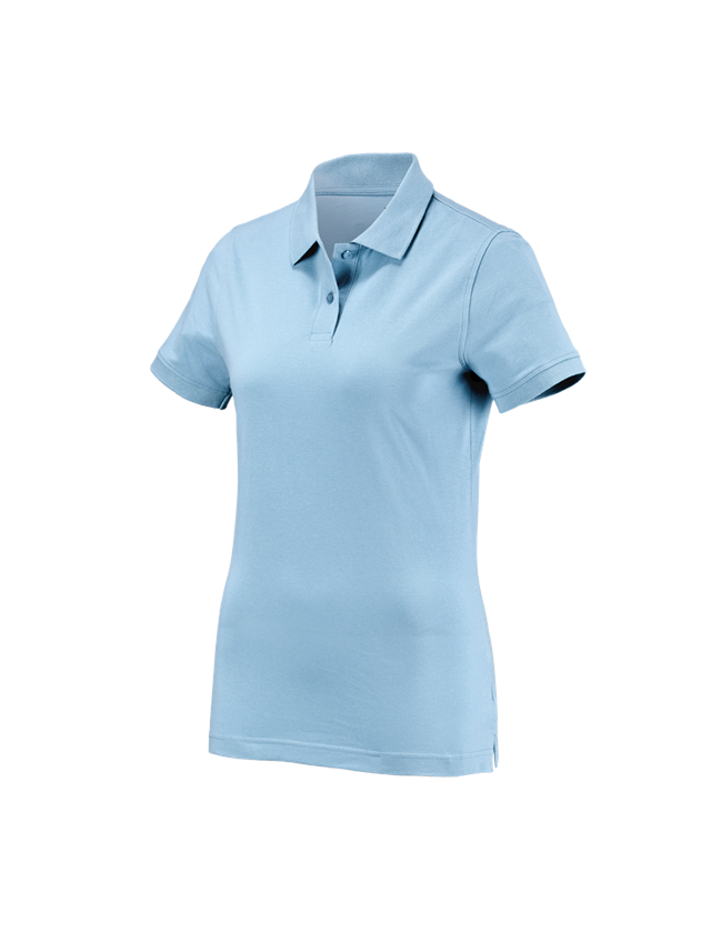 Trička | Svetry | Košile: e.s. Polo-Tričko cotton, dámské + světle modrá