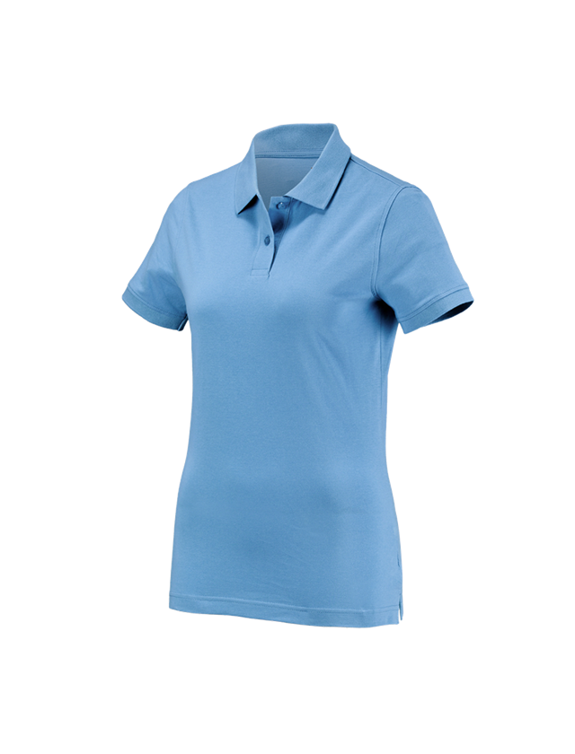 Témata: e.s. Polo-Tričko cotton, dámské + azurově modrá