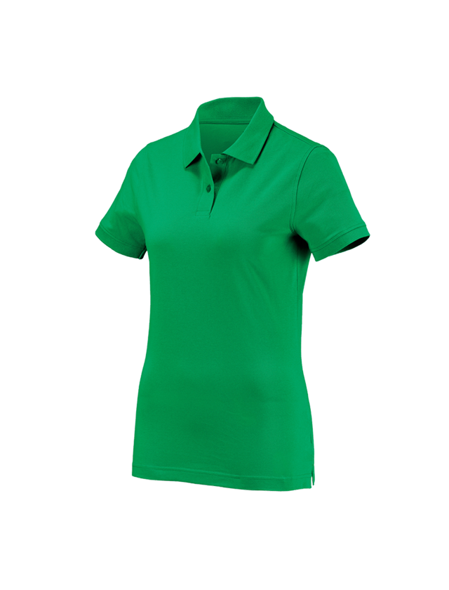 Trička | Svetry | Košile: e.s. Polo-Tričko cotton, dámské + trávově zelená