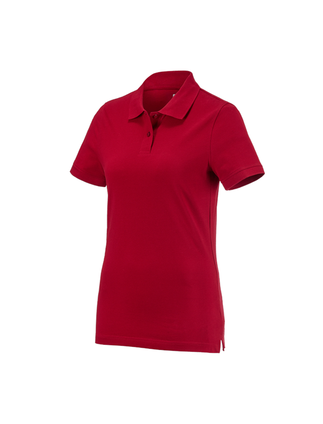 Trička | Svetry | Košile: e.s. Polo-Tričko cotton, dámské + ohnivě červená