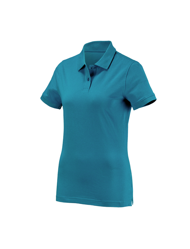 Trička | Svetry | Košile: e.s. Polo-Tričko cotton, dámské + petrolejová