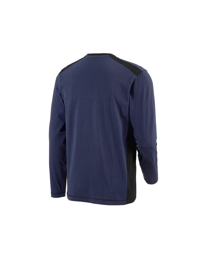 Trička, svetry & košile: Triko s dlouhým rukávem cotton e.s.active + tmavomodrá/černá 3
