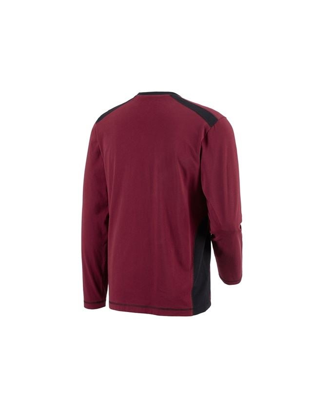 Trička, svetry & košile: Triko s dlouhým rukávem cotton e.s.active + bordó/černá 1