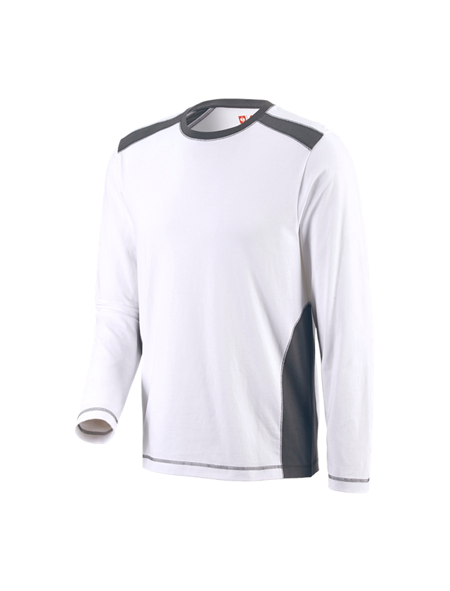 Trička, svetry & košile: Triko s dlouhým rukávem cotton e.s.active + bílá/antracit 2