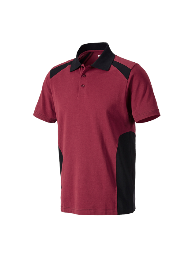 Trička, svetry & košile: Polo-Tričko cotton e.s.active + bordó/černá