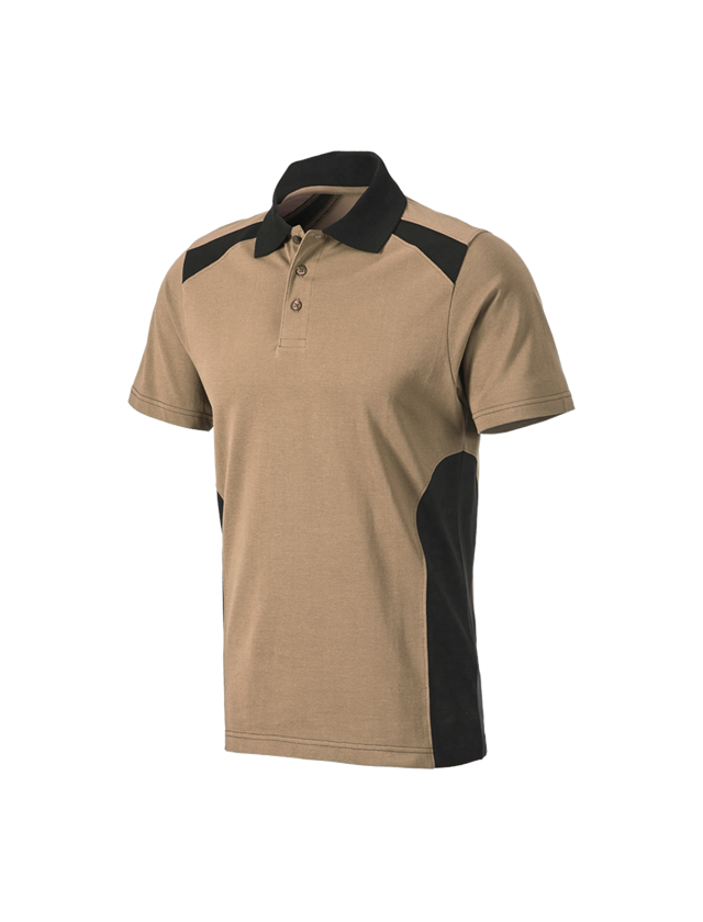 Trička, svetry & košile: Polo-Tričko cotton e.s.active + khaki/černá 1