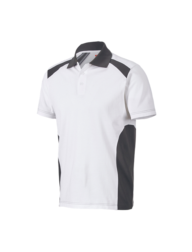 Trička, svetry & košile: Polo-Tričko cotton e.s.active + bílá/antracit 2