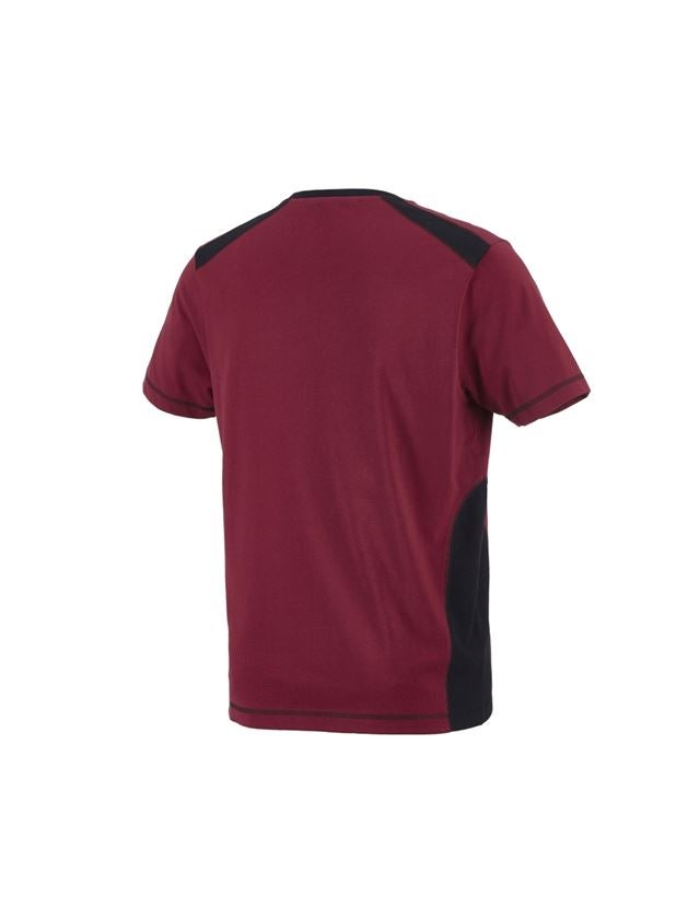 Trička, svetry & košile: Tričko cotton e.s.active + bordó/černá 1
