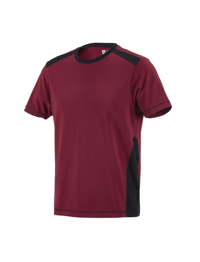 Trička, svetry & košile: Tričko cotton e.s.active + bordó/černá