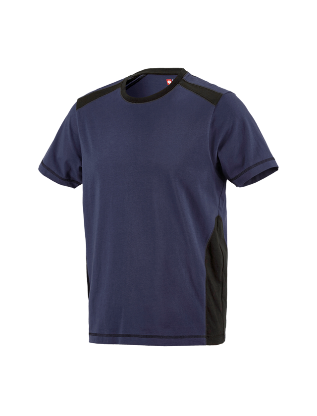 Trička, svetry & košile: Tričko cotton e.s.active + tmavomodrá/černá 1