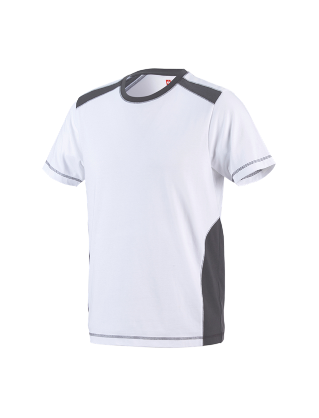 Trička, svetry & košile: Tričko cotton e.s.active + bílá/antracit 2